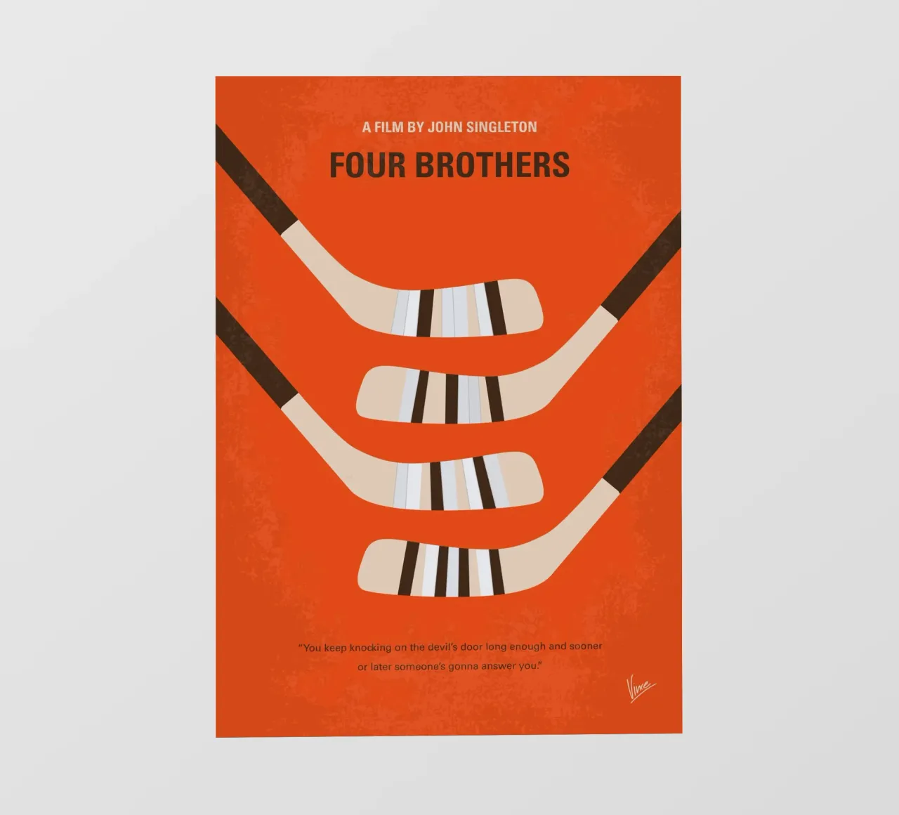 No1248 My Four Brothers minimal movie poster telo in pvc da Chungkong