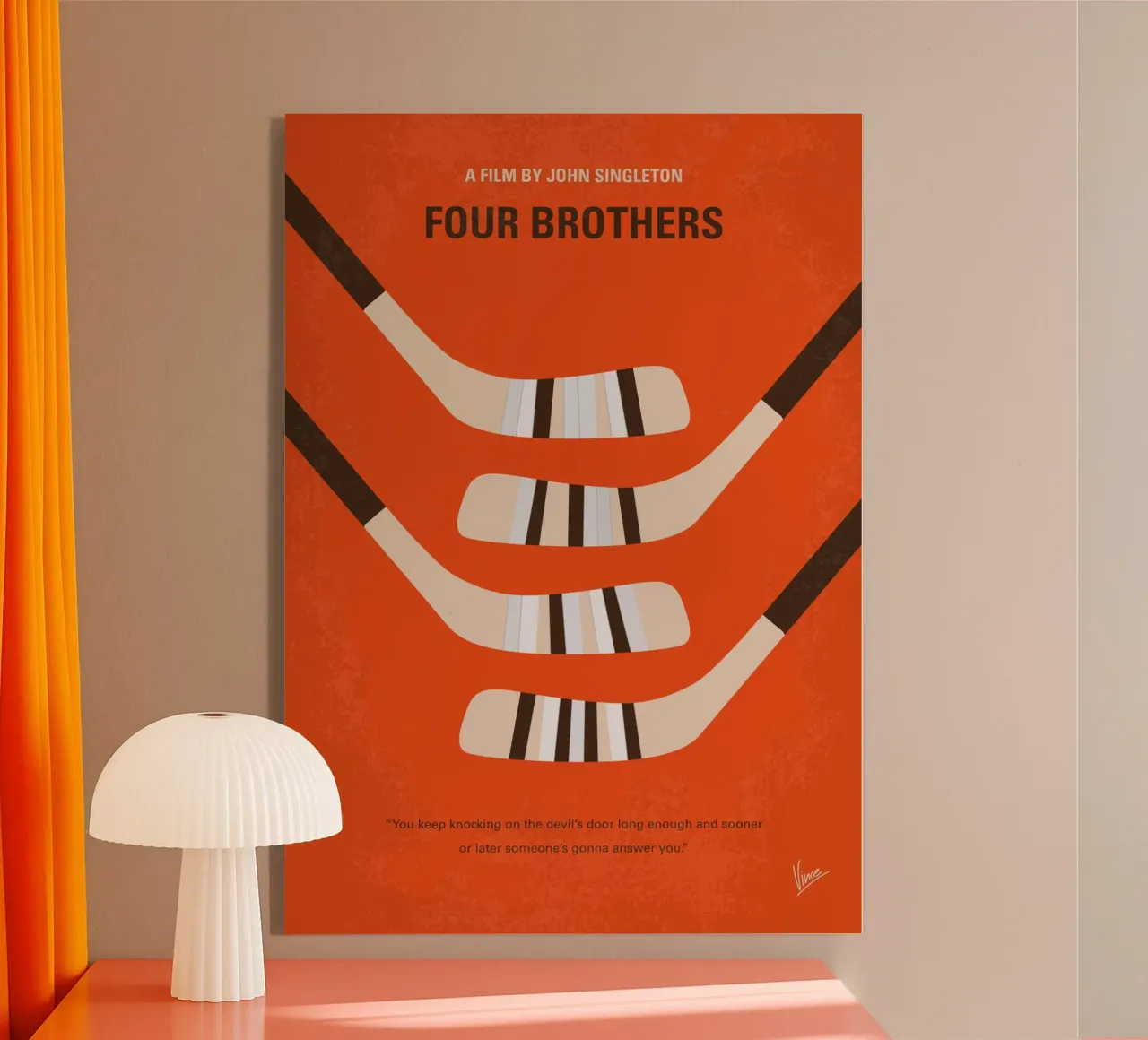 No1248 My Four Brothers minimal movie poster plexiglass da Chungkong