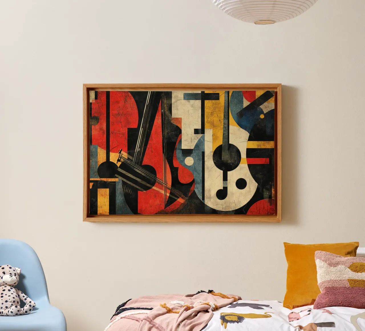 Strings tela con Cornice a cassetta da Art Unleashed
