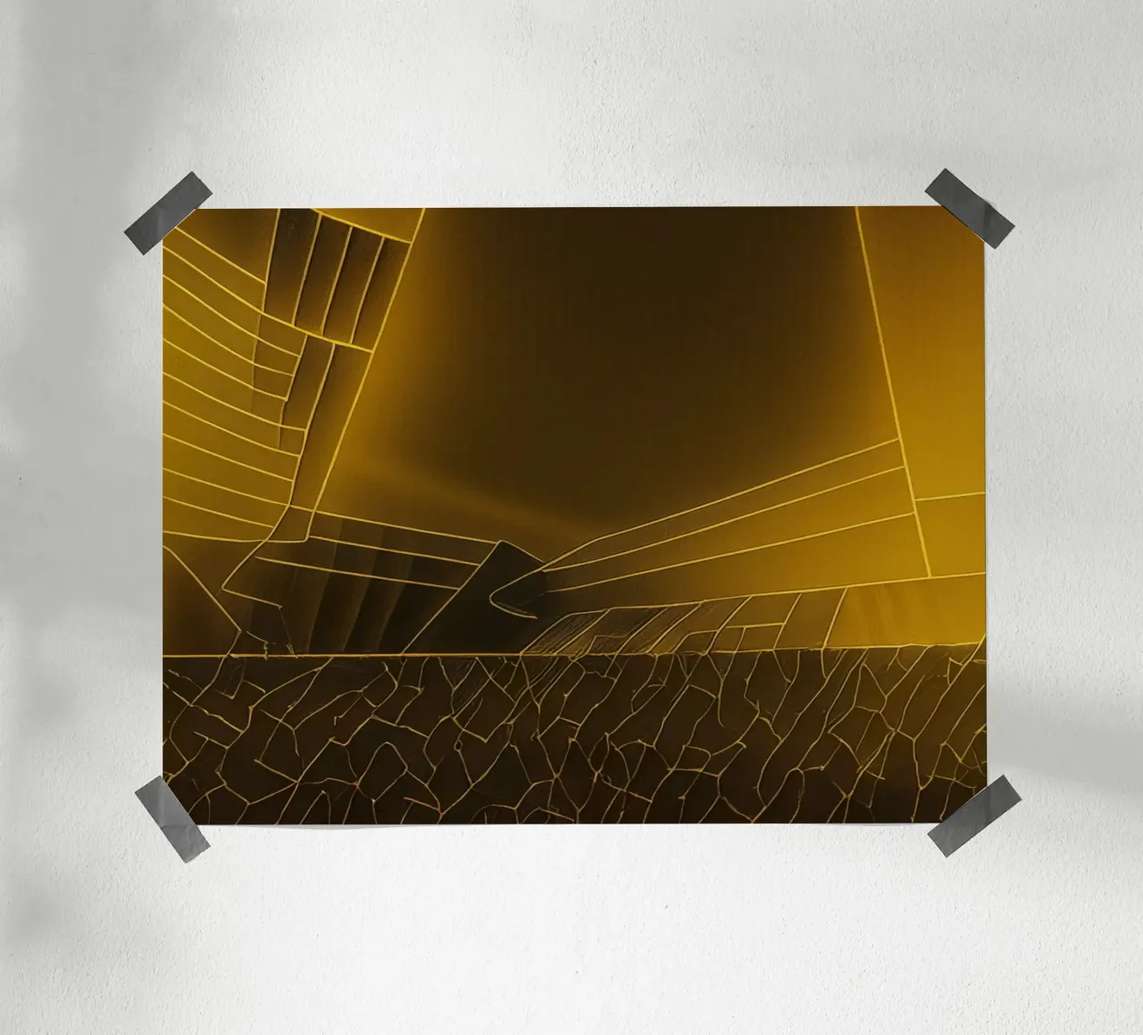 Escursione_Stadio_Dortmund_5 poster con telaio in alluminio da Abstract Art by LK