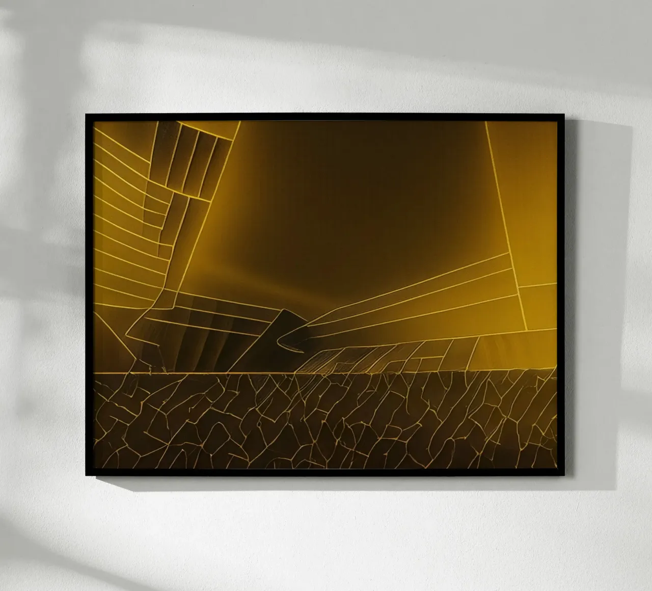 Escursione_Stadio_Dortmund_5 poster con telaio in alluminio da Abstract Art by LK