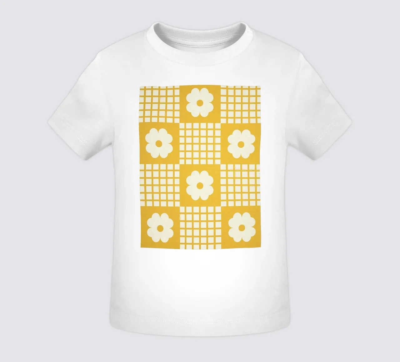 Check and flowers maglietta neonato da GigiRosado