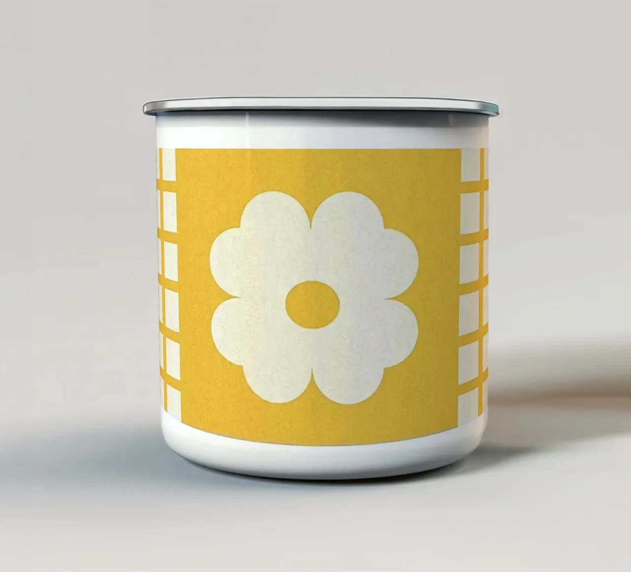 Check and flowers tazza in smalto da GigiRosado