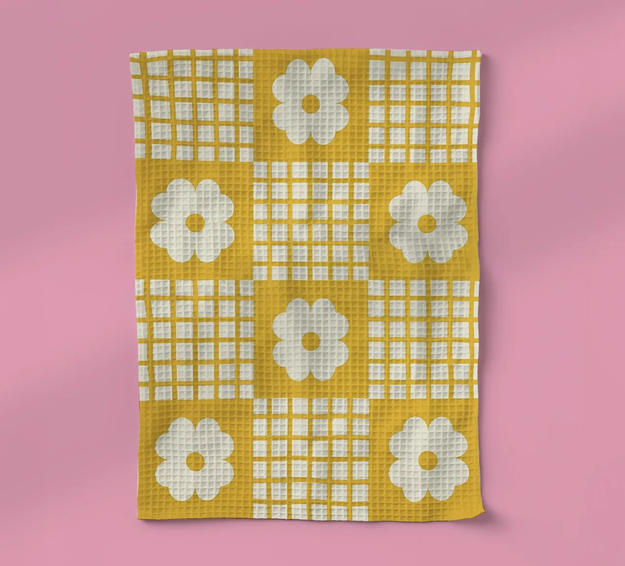 Check and flowers canovaccio da cucina da GigiRosado