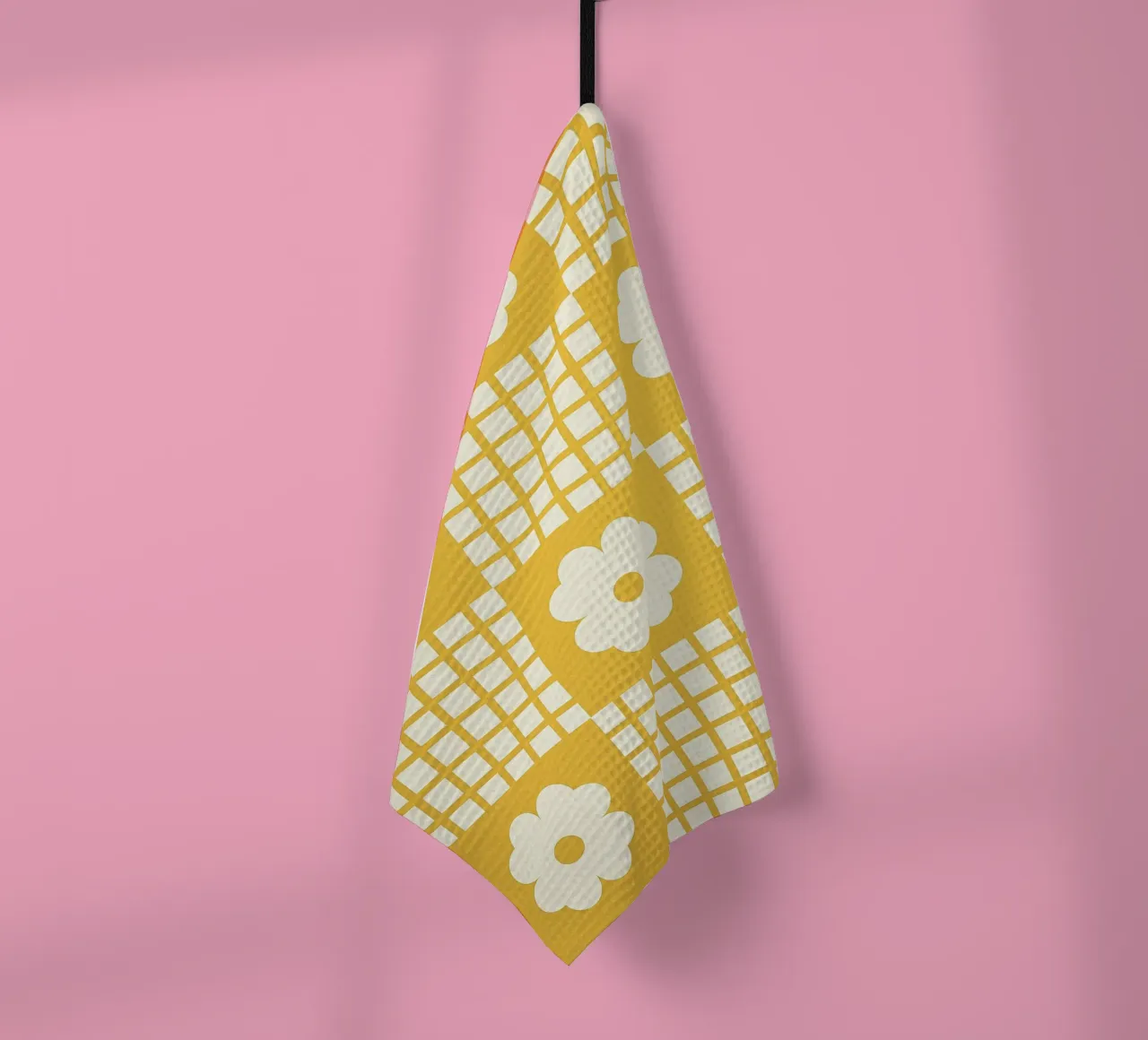 Check and flowers canovaccio da cucina da GigiRosado