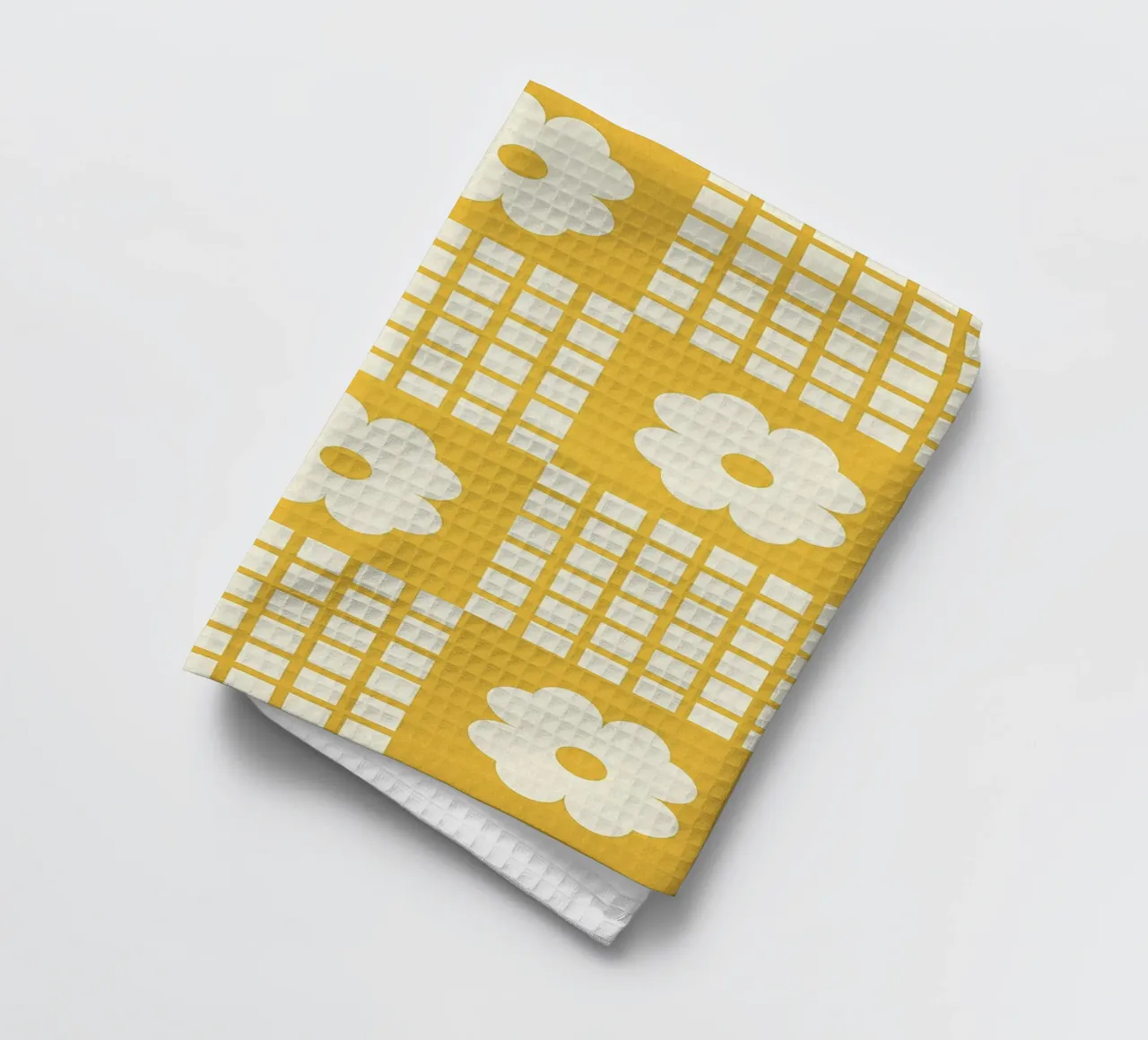 Check and flowers canovaccio da cucina da GigiRosado