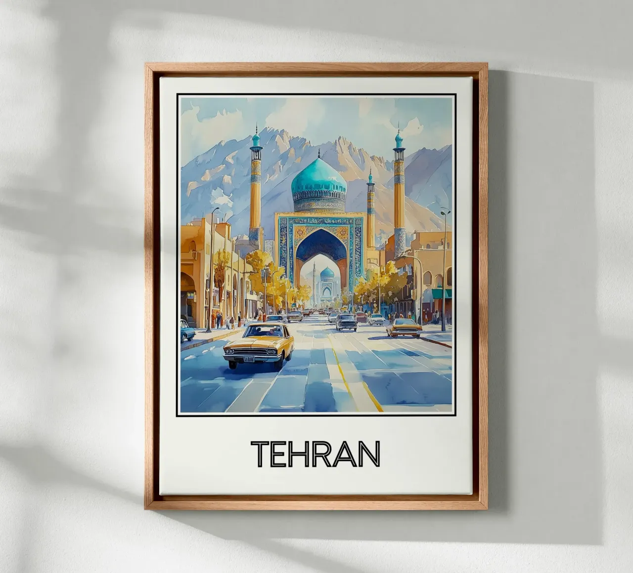 Teheran tela con Cornice a cassetta da Frame the World