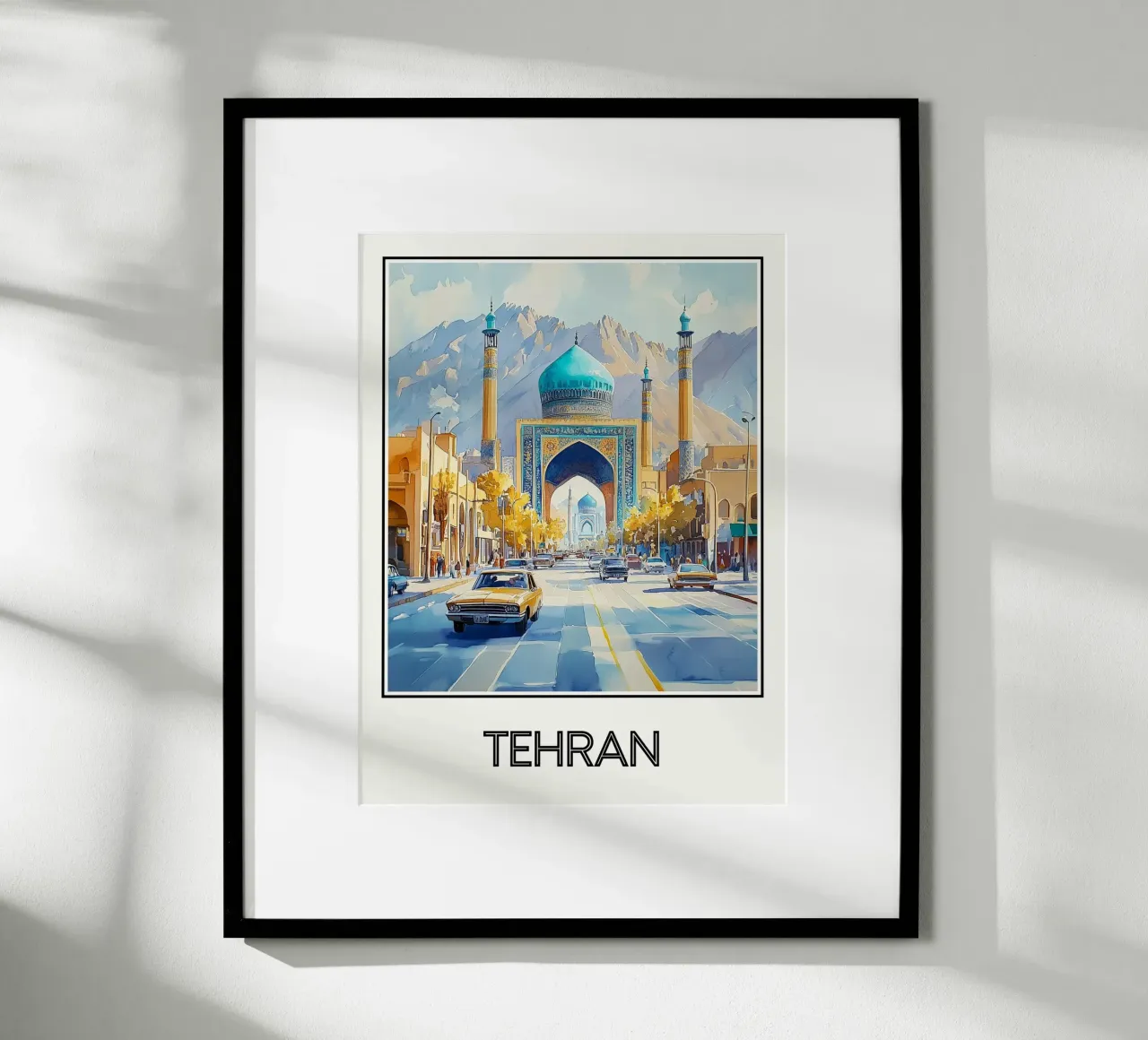 Teheran poster con telaio in alluminio da Frame the World