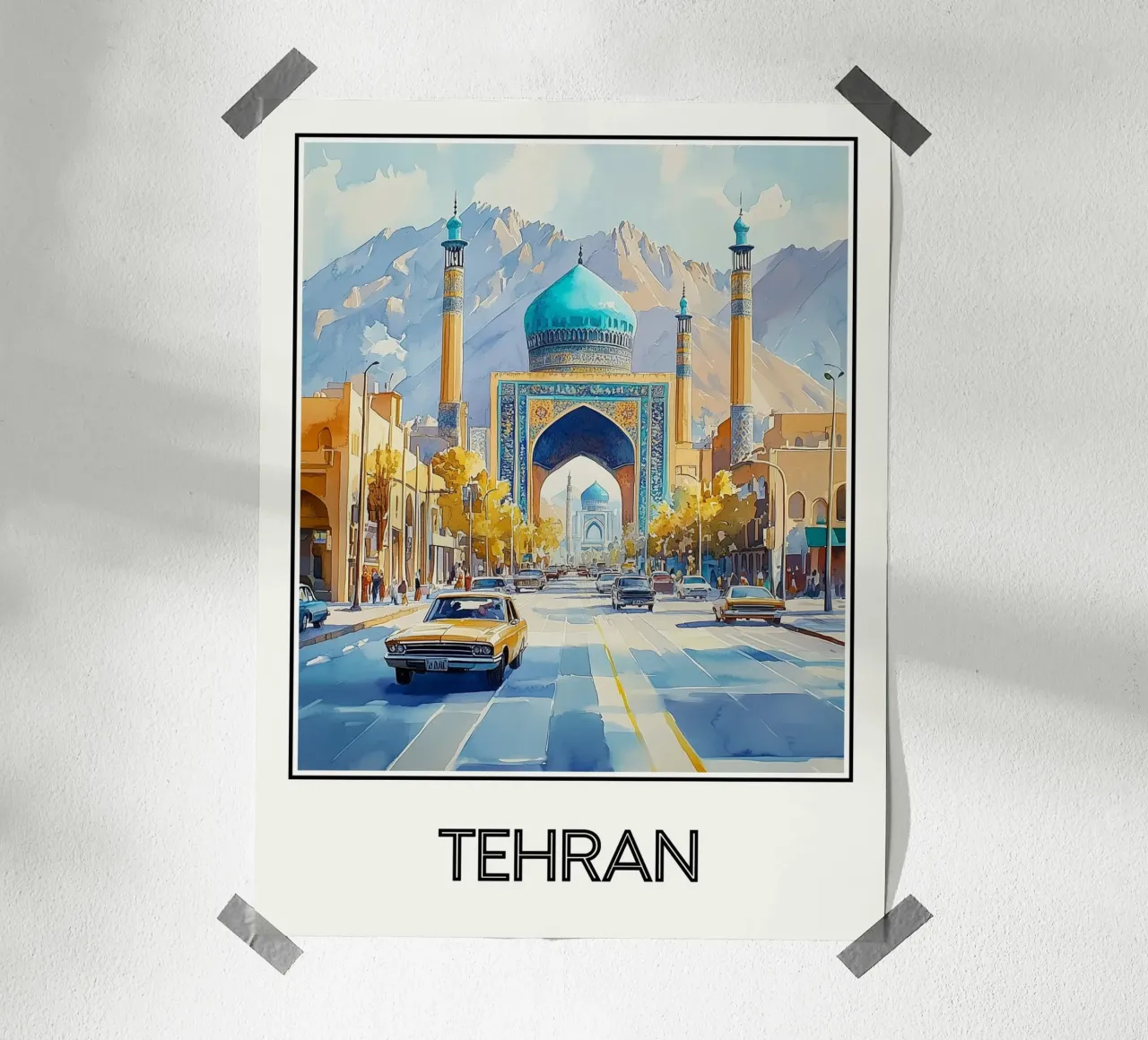 Teheran poster con telaio in alluminio da Frame the World