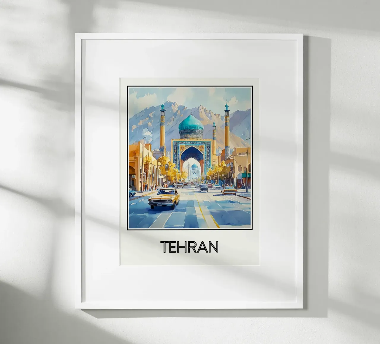 Teheran poster con telaio in alluminio da Frame the World