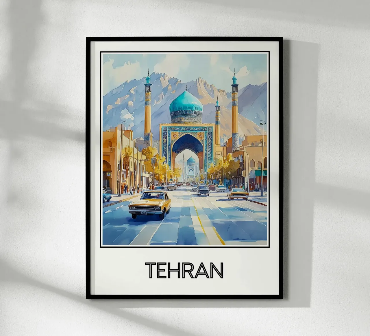 Teheran poster con telaio in alluminio da Frame the World