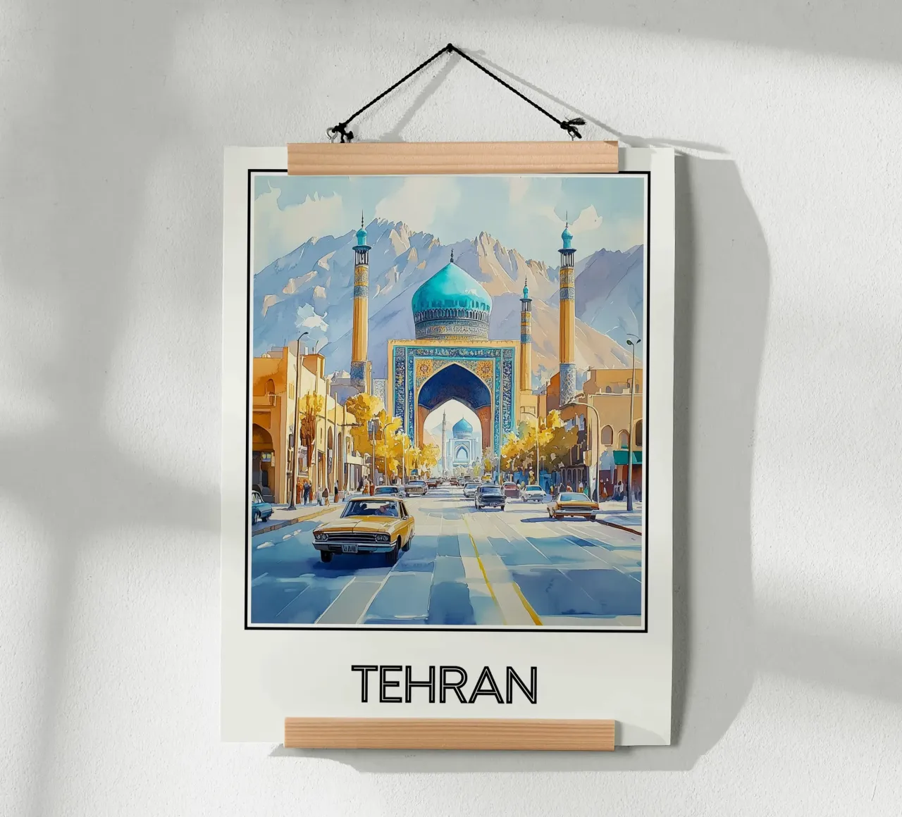 Teheran poster con telaio in alluminio da Frame the World