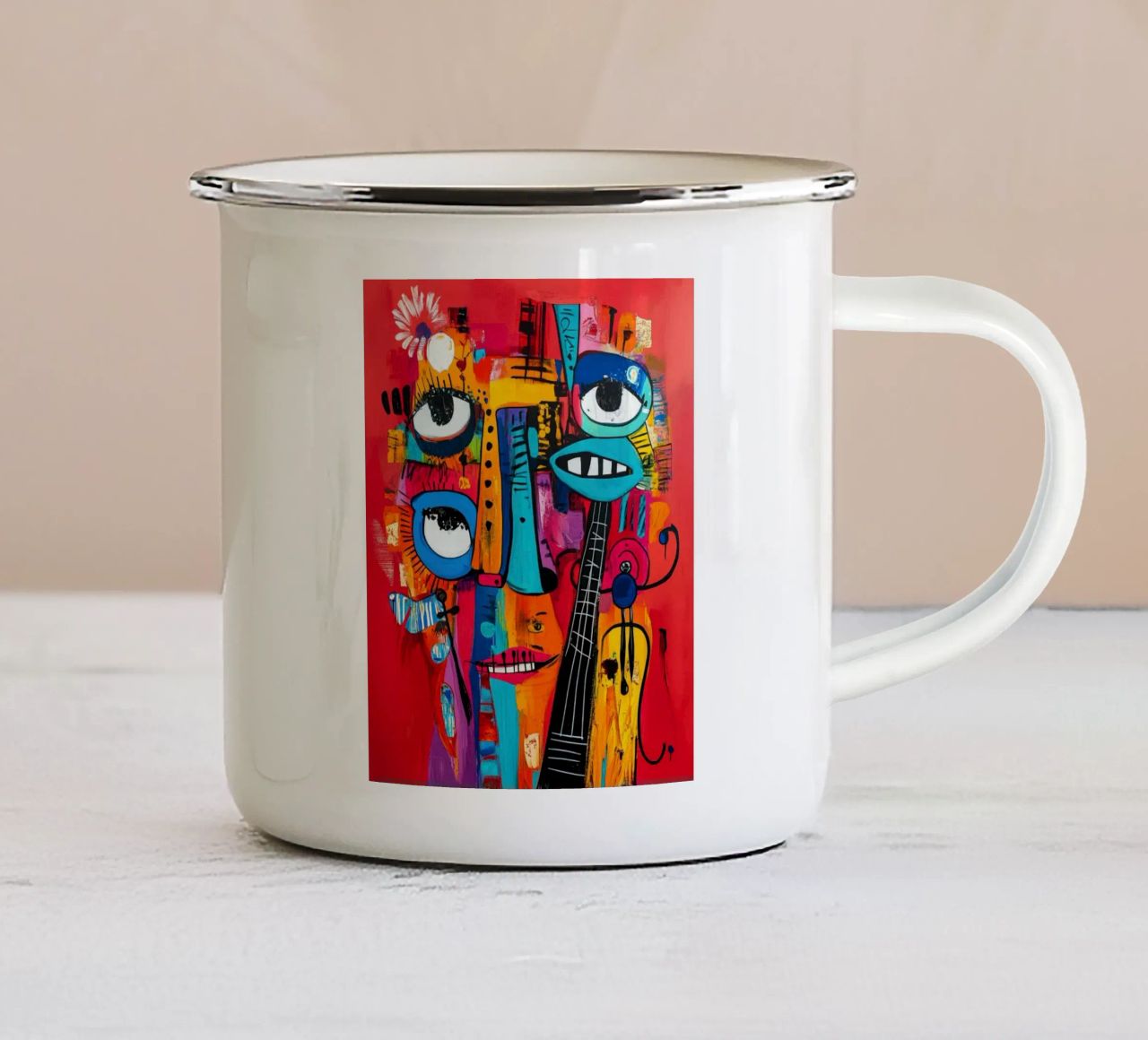 Savour tazza in smalto da Art Unleashed