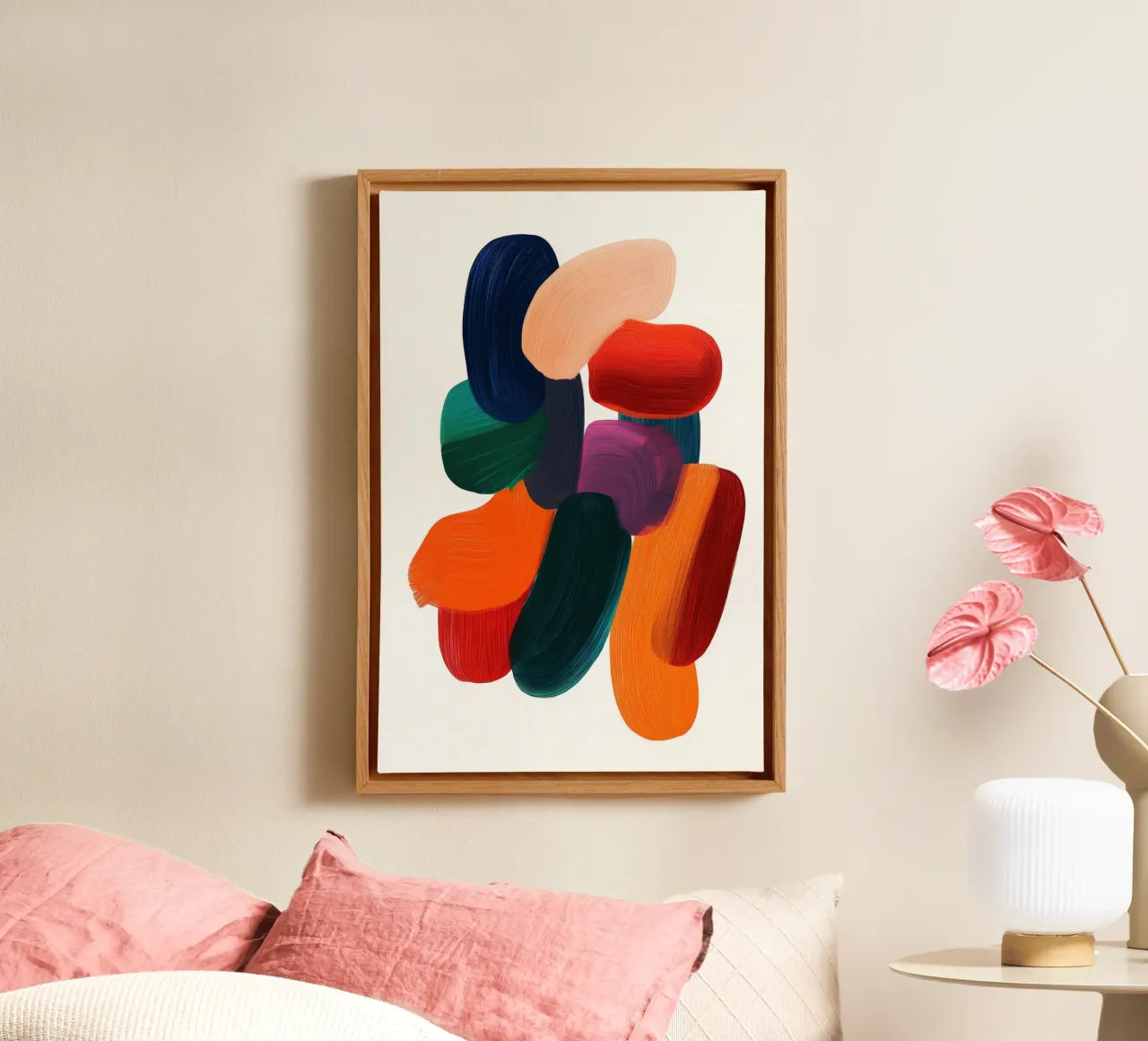 Blotches 001 tela con Cornice a cassetta da Art Unleashed