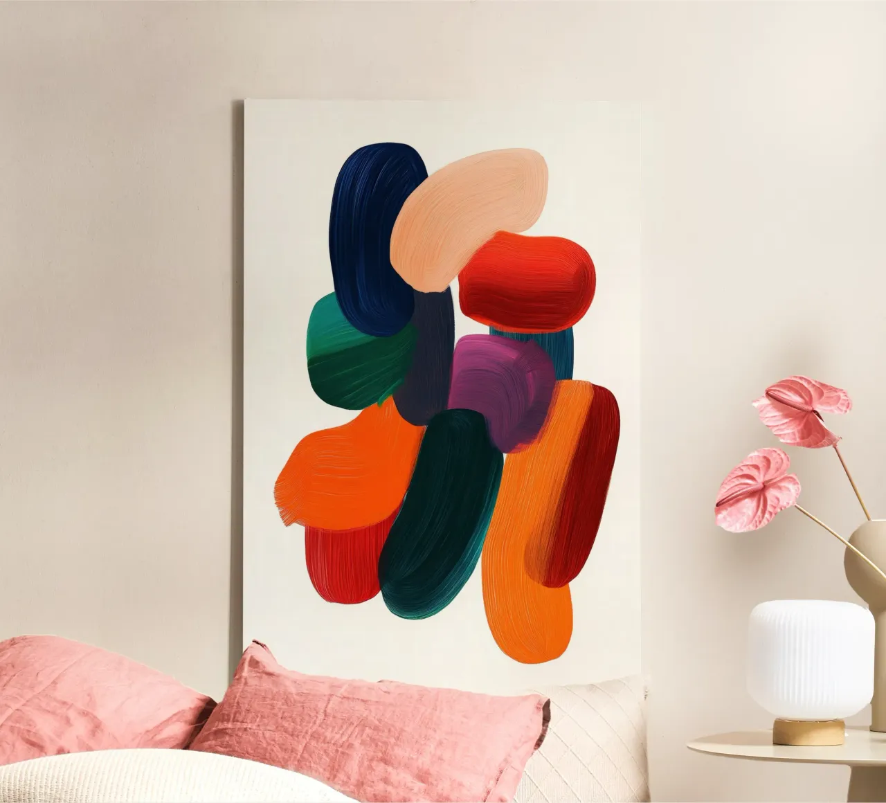 Blotches 001 tela con Cornice a cassetta da Art Unleashed