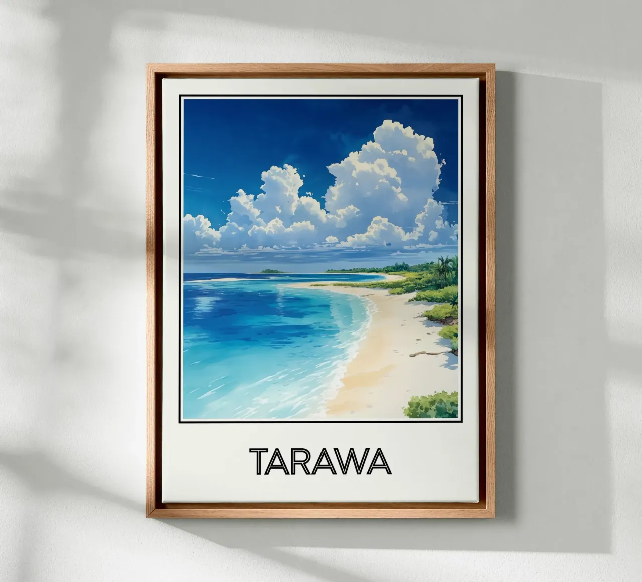 Tarawa tela con Cornice a cassetta da Frame the World