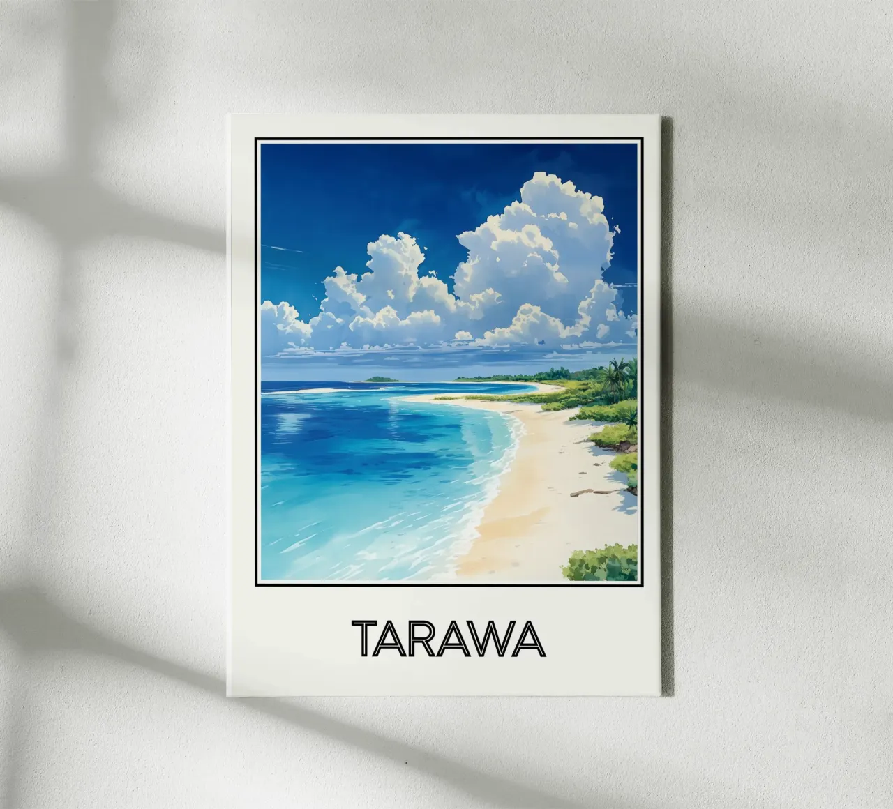 Tarawa tela con Cornice a cassetta da Frame the World