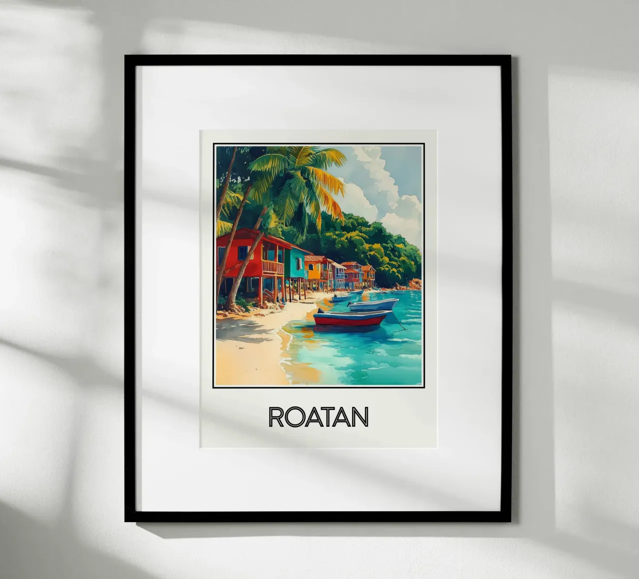Roatán poster con telaio in plastica da Frame the World