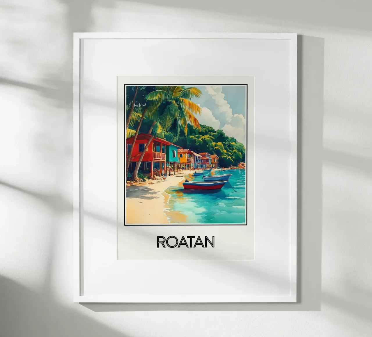 Roatán poster con telaio in plastica da Frame the World