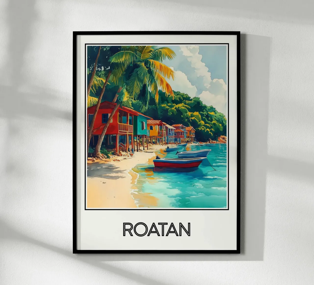 Roatán poster con telaio in plastica da Frame the World