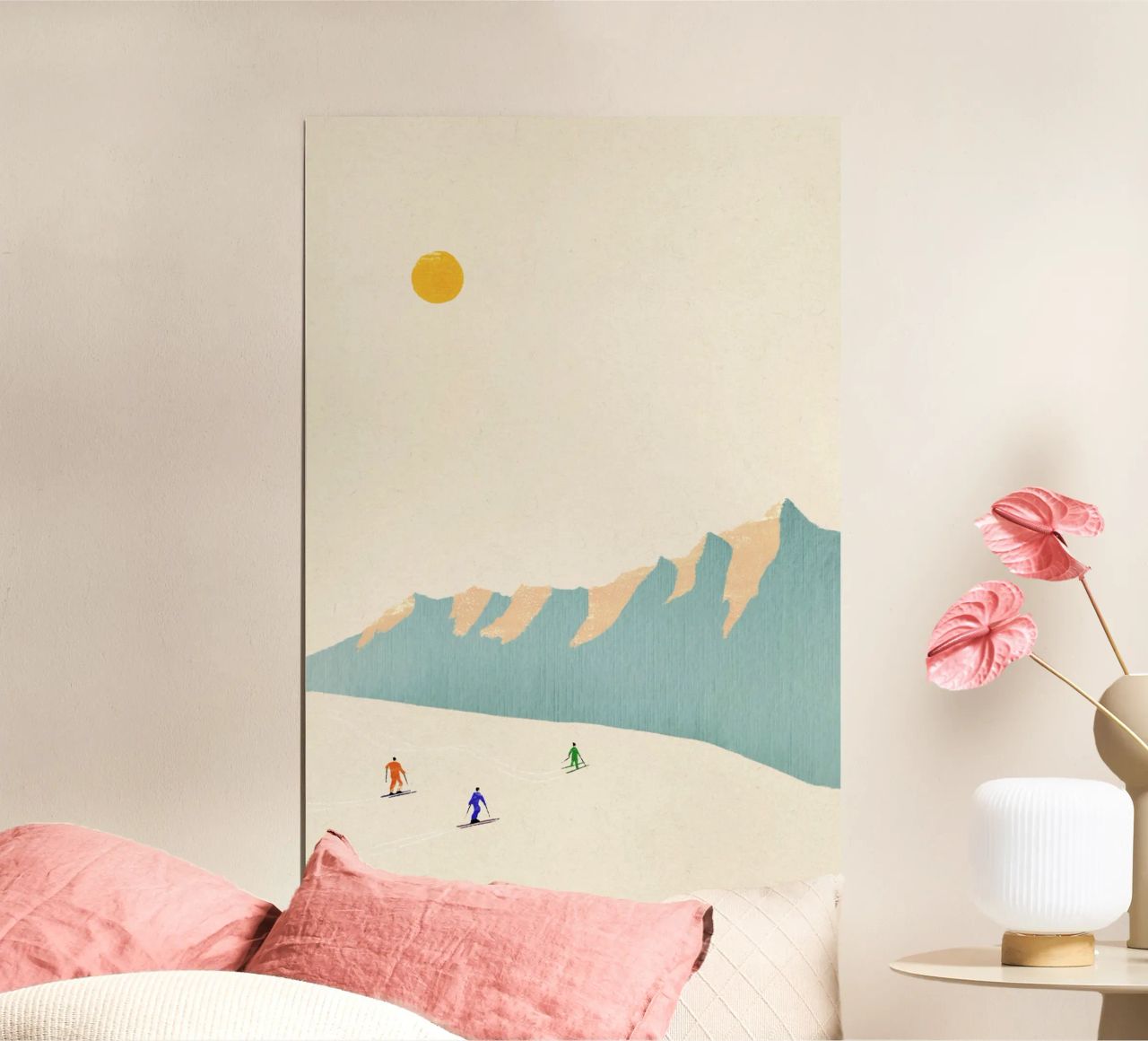 Des skieurs heureux poster de Henry Rivers