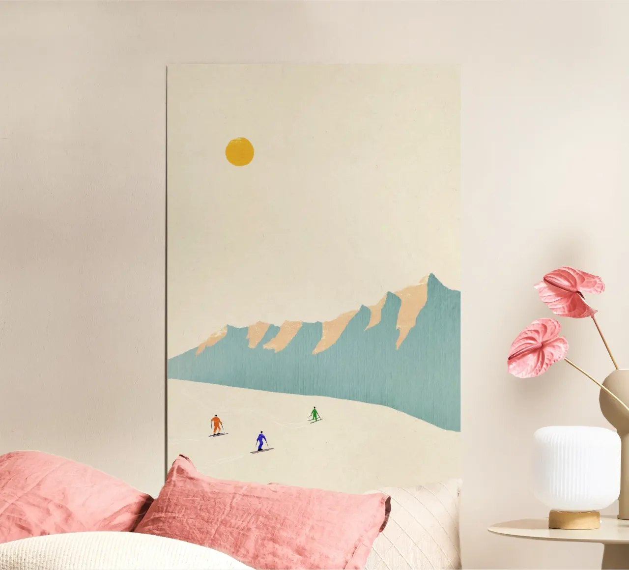 Happy skiers poster by Henry Rivers