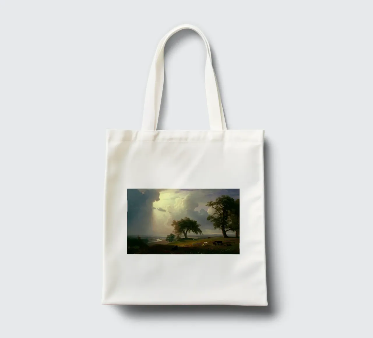 Albert Bierstadt - California Spring tote bag by Timeless Artworks