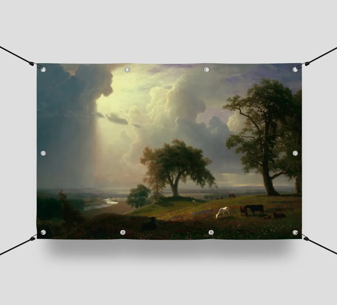 Albert Bierstadt - Primavera in California telo in pvc da Timeless Artworks