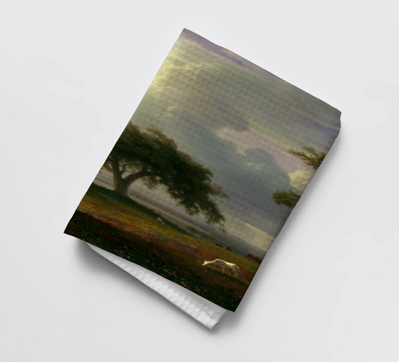 Albert Bierstadt - California Spring tea towel by Timeless Artworks