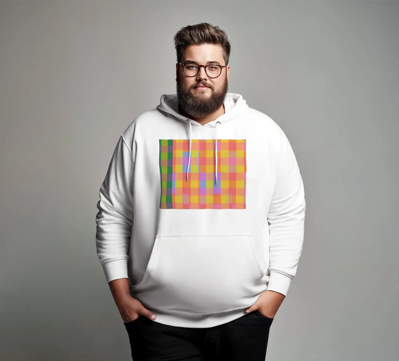 Rainbow criss-cross sudadera con capucha de GigiRosado