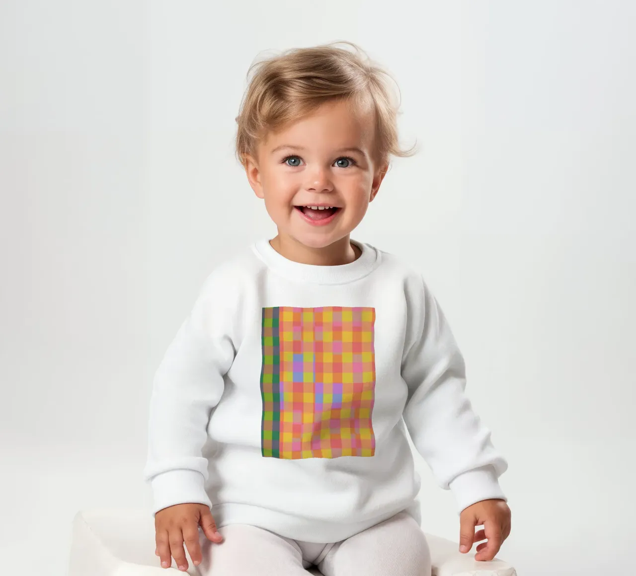 Rainbow criss-cross baby sweatshirt by GigiRosado