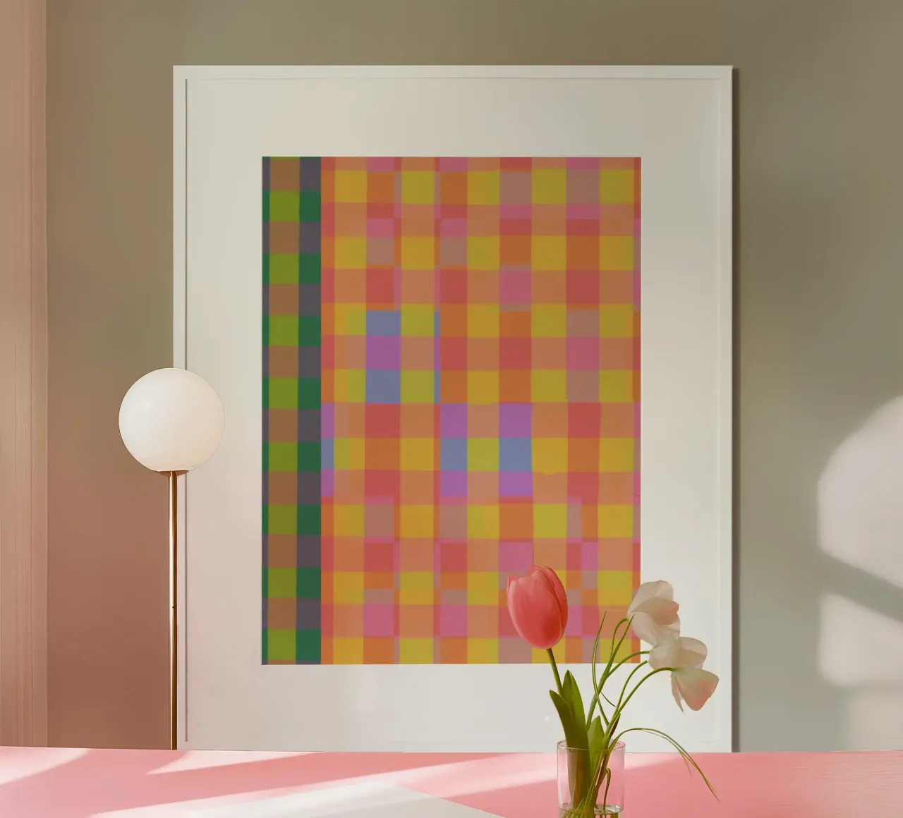 Rainbow criss-cross poster by GigiRosado