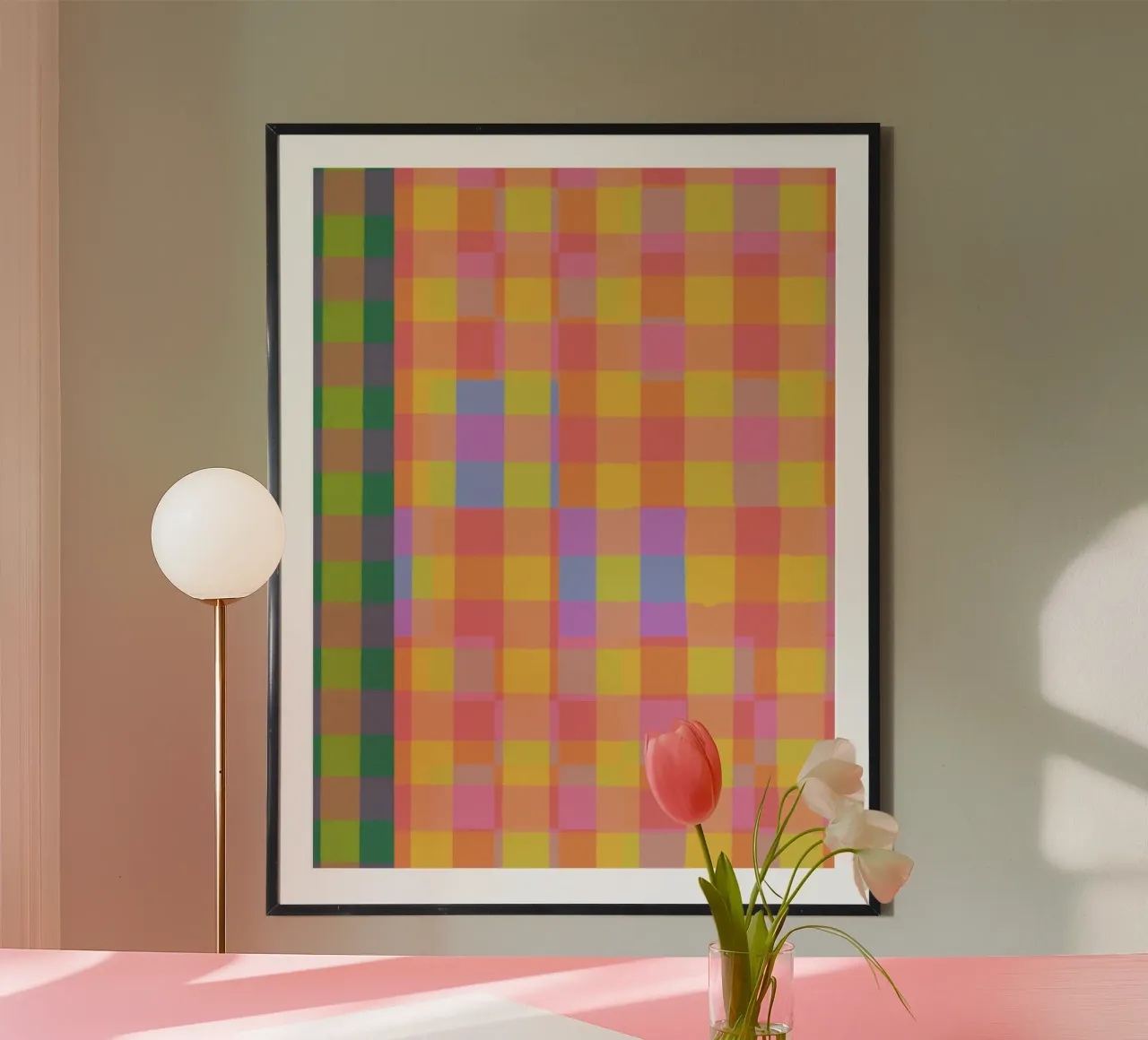 Rainbow criss-cross poster by GigiRosado