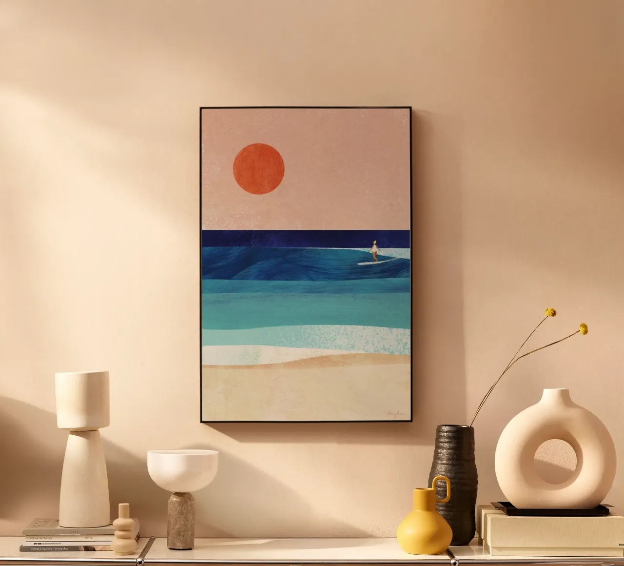 Sun, sea, surf acrylic glass by Henry Rivers
