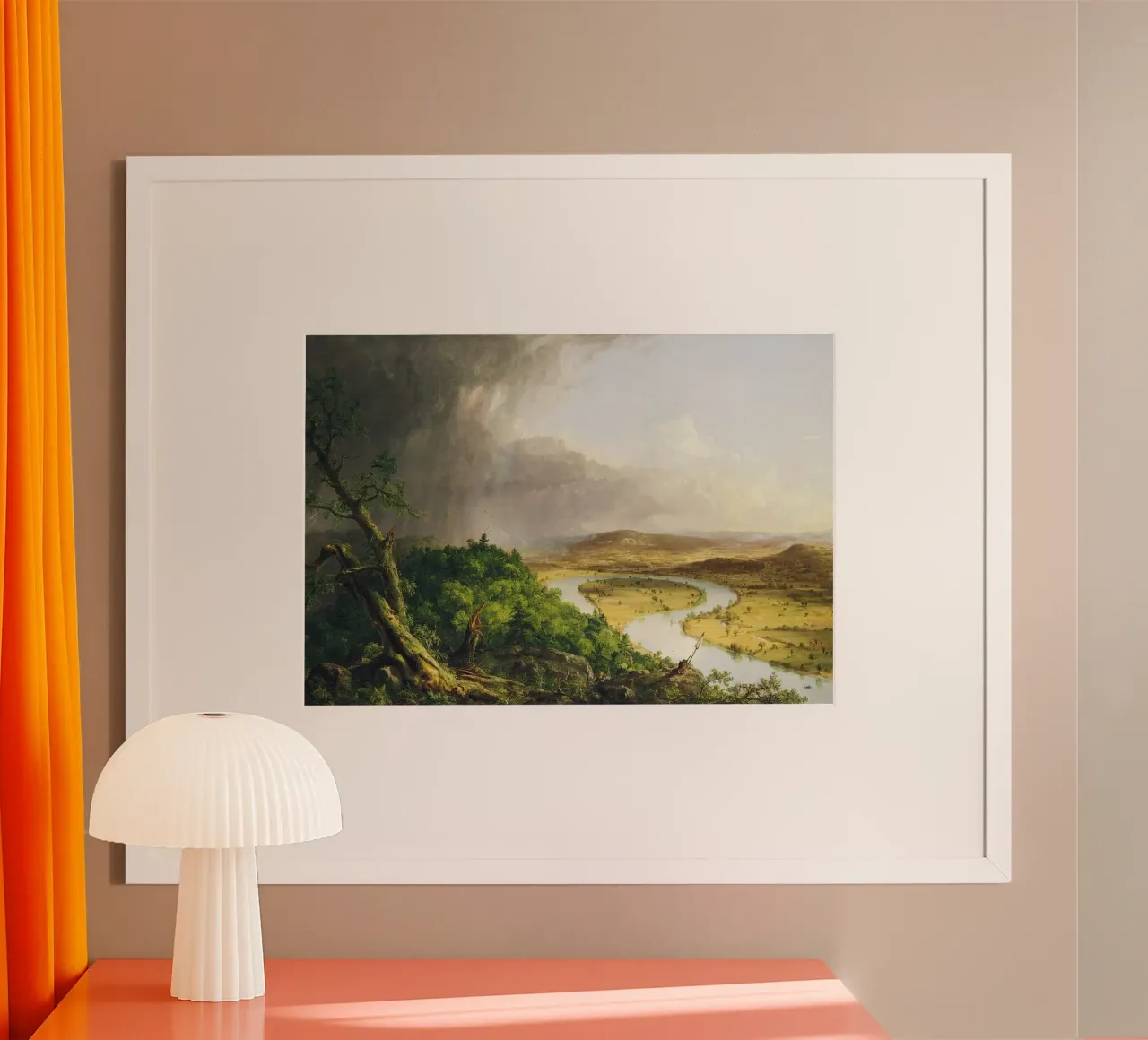 Thomas Cole - L'arco di buoi poster con telaio in alluminio da Timeless Artworks