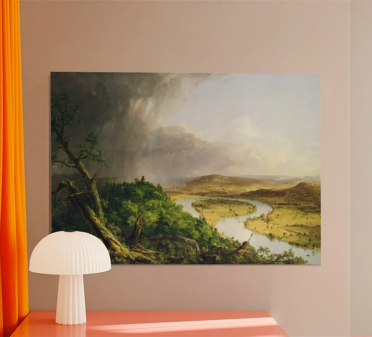 Thomas Cole - L'arco di buoi poster con telaio in alluminio da Timeless Artworks
