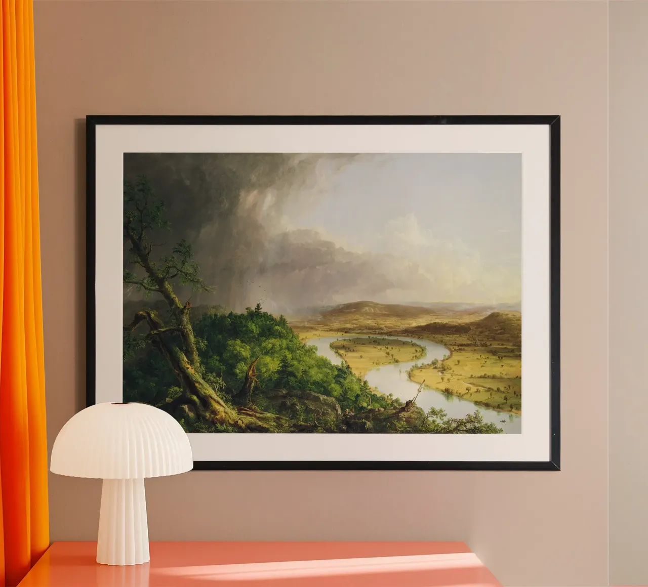 Thomas Cole - L'arco di buoi poster con telaio in alluminio da Timeless Artworks