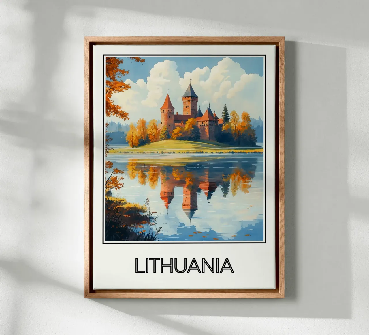 Lituania tela con Cornice a cassetta da Frame the World