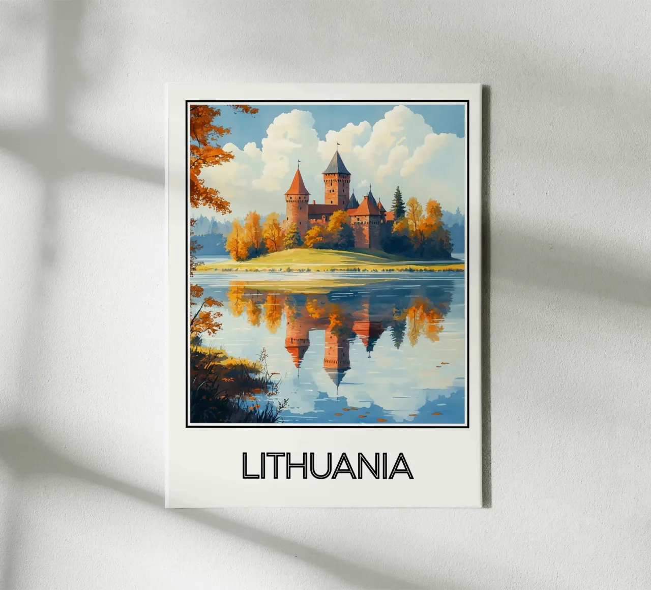 Lituania tela con Cornice a cassetta da Frame the World