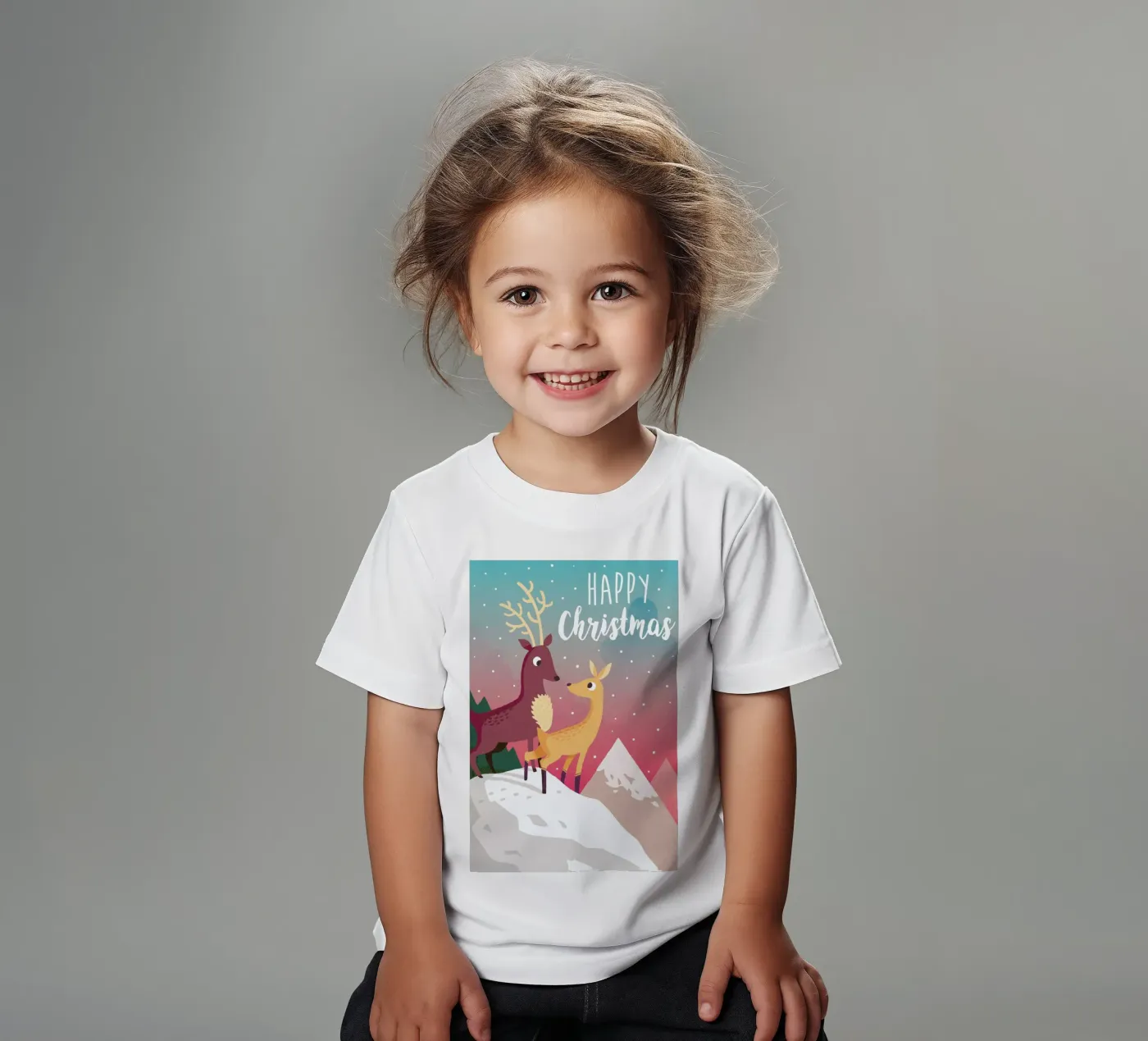 Winter Mountain kinder t-shirt van DinoMike