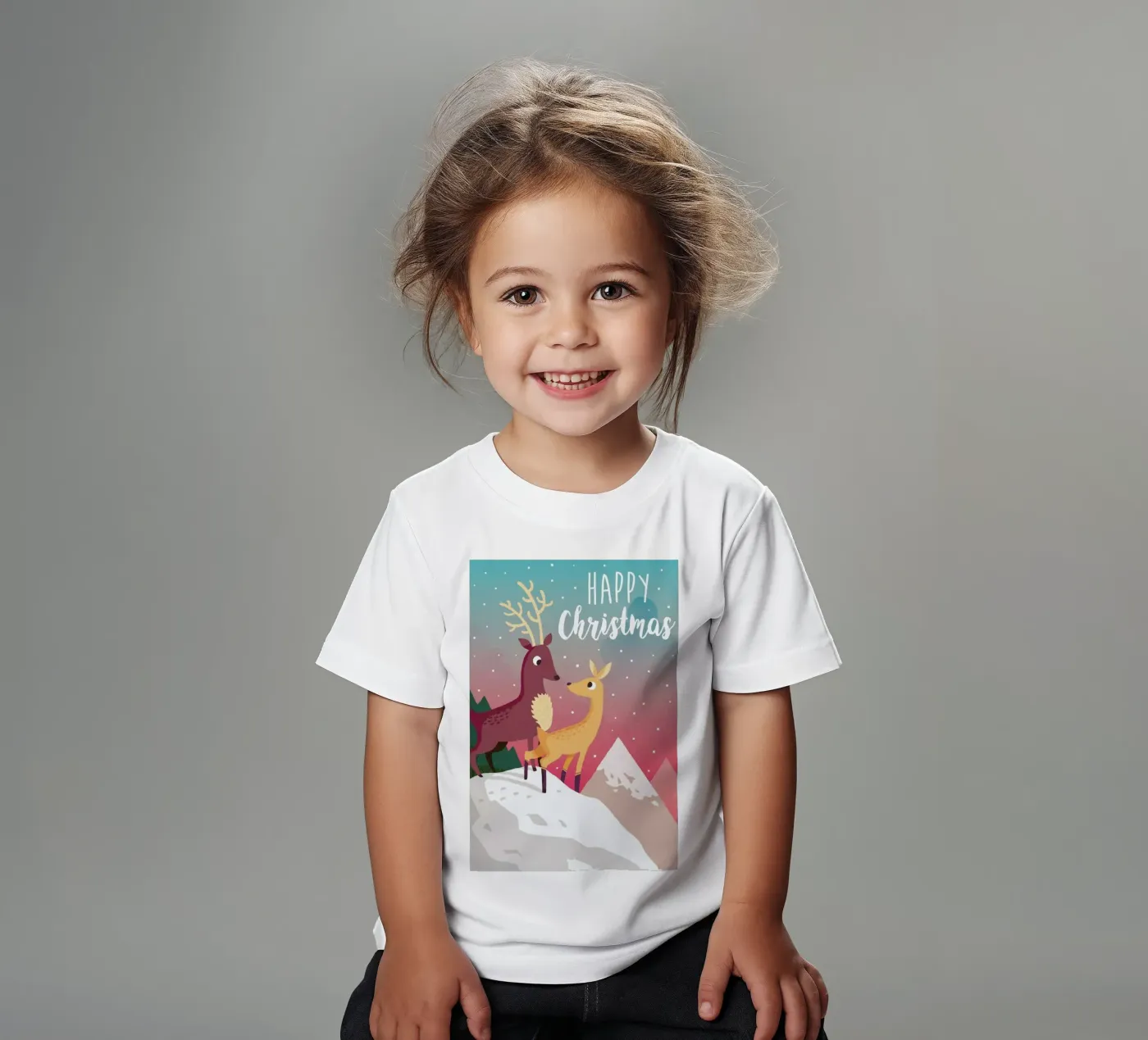 Winter Mountain kinder t-shirt van DinoMike