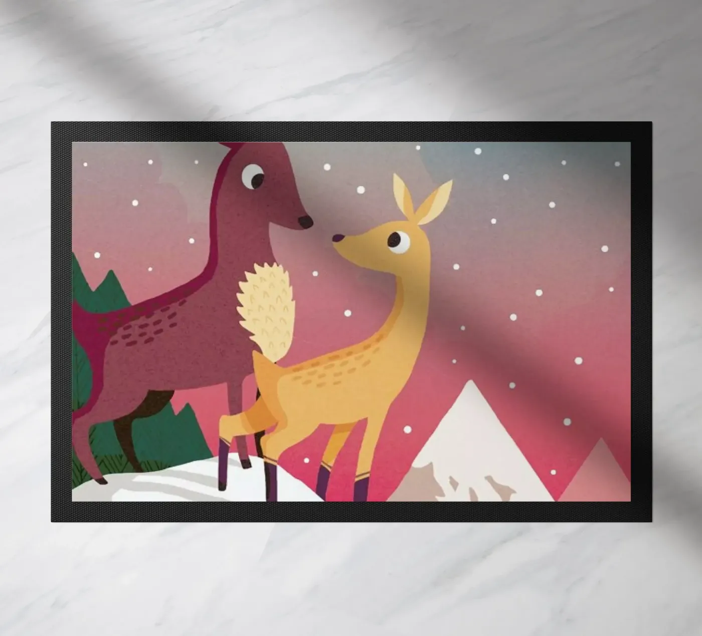 Winter Mountain doormat by DinoMike