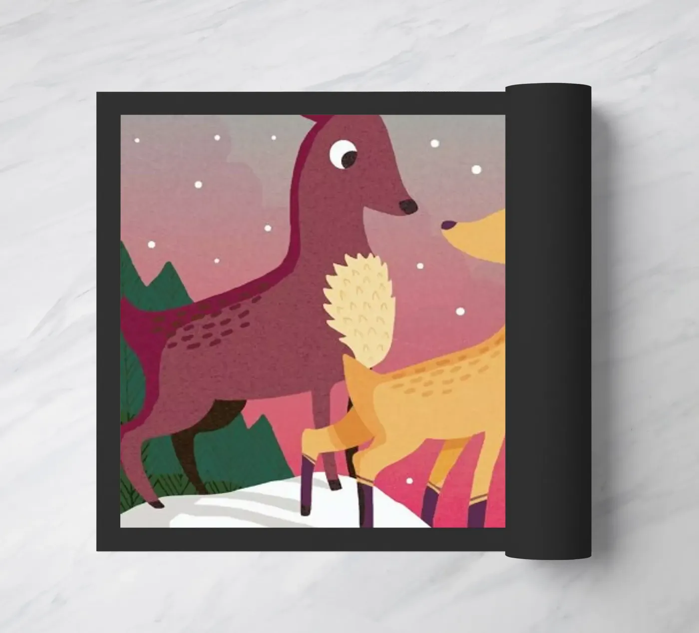 Winter Mountain doormat by DinoMike