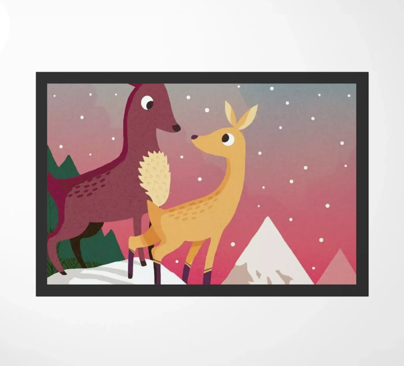 Winter Mountain doormat by DinoMike