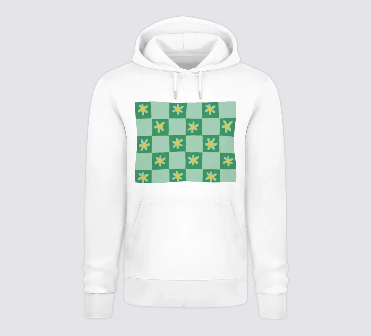 Floral checkerboard II felpa con cappuccio da GigiRosado