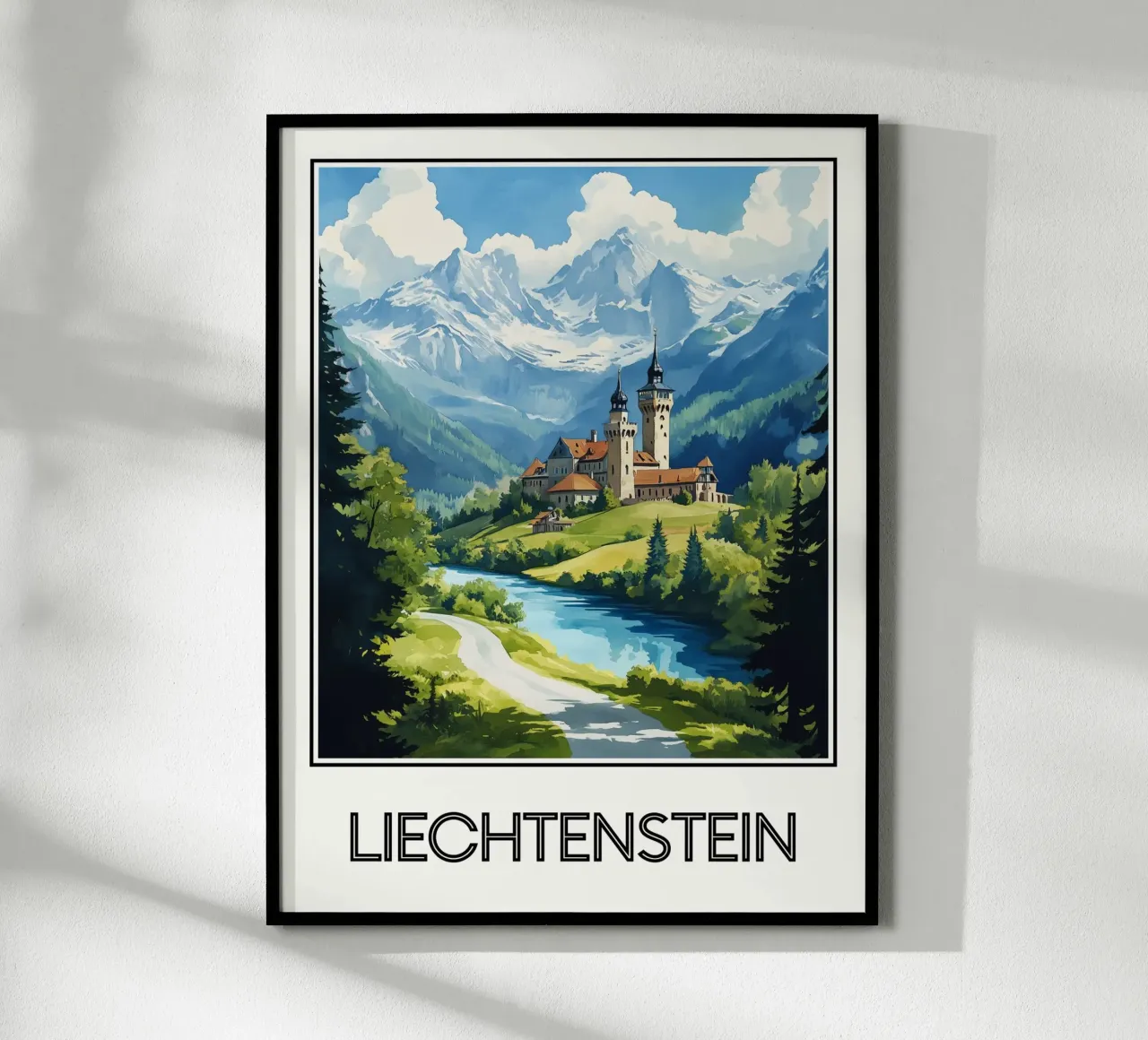 Affiche Liechtenstein carta hahnemühle da Frame the World