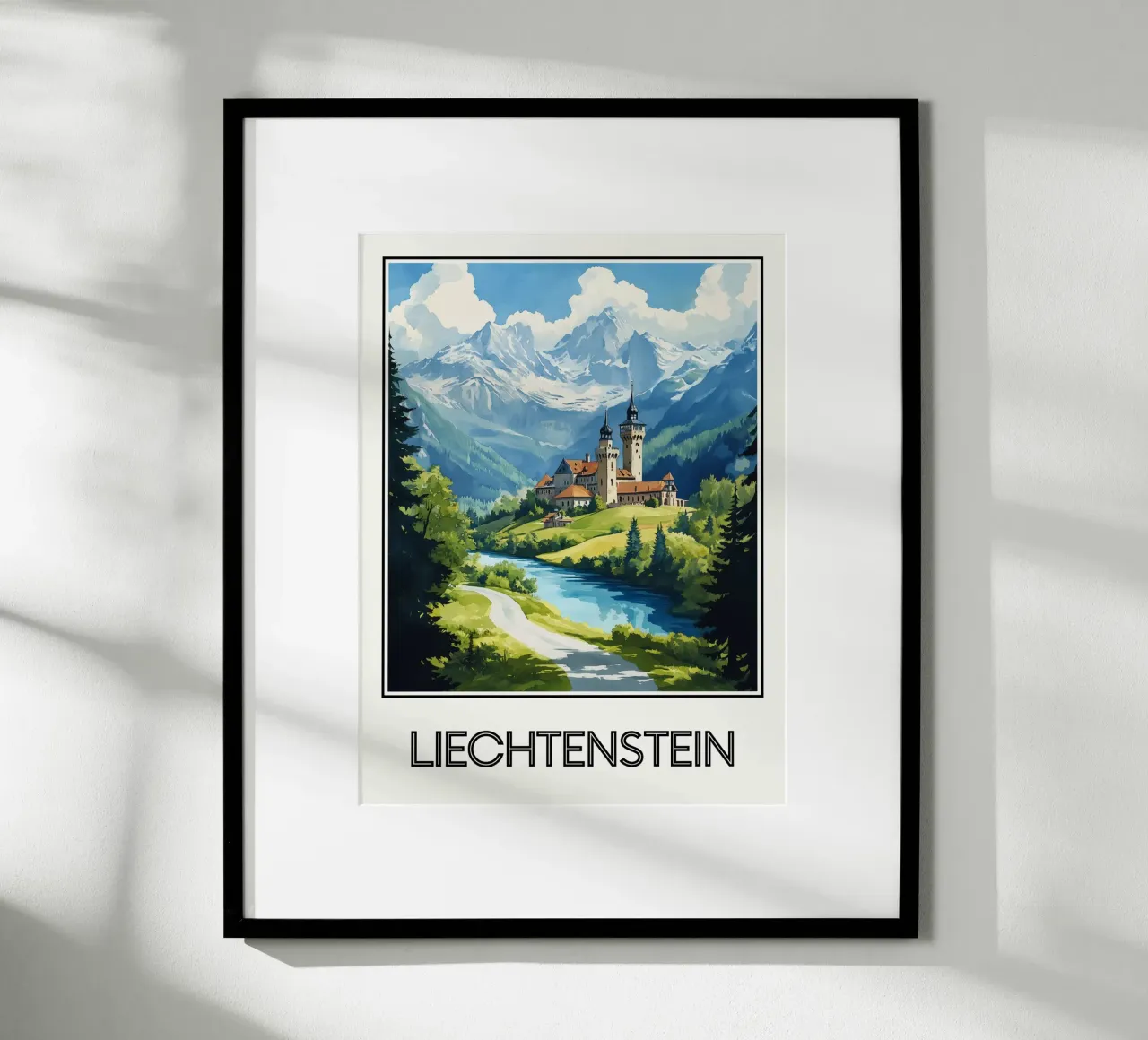 Affiche Liechtenstein carta hahnemühle da Frame the World
