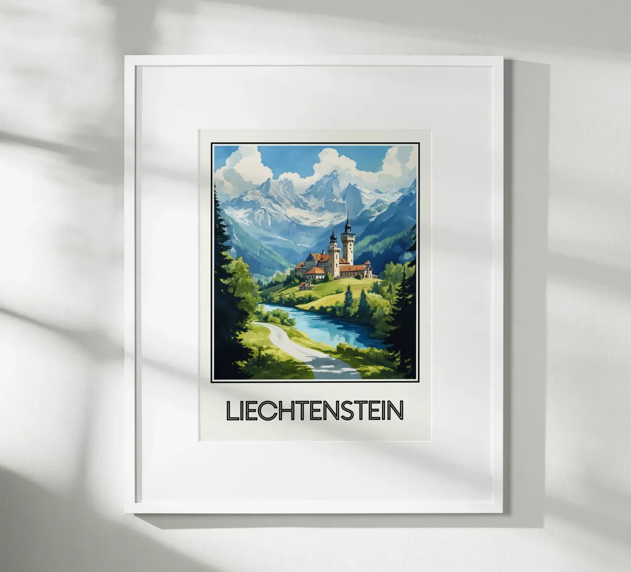 Affiche Liechtenstein carta hahnemühle da Frame the World