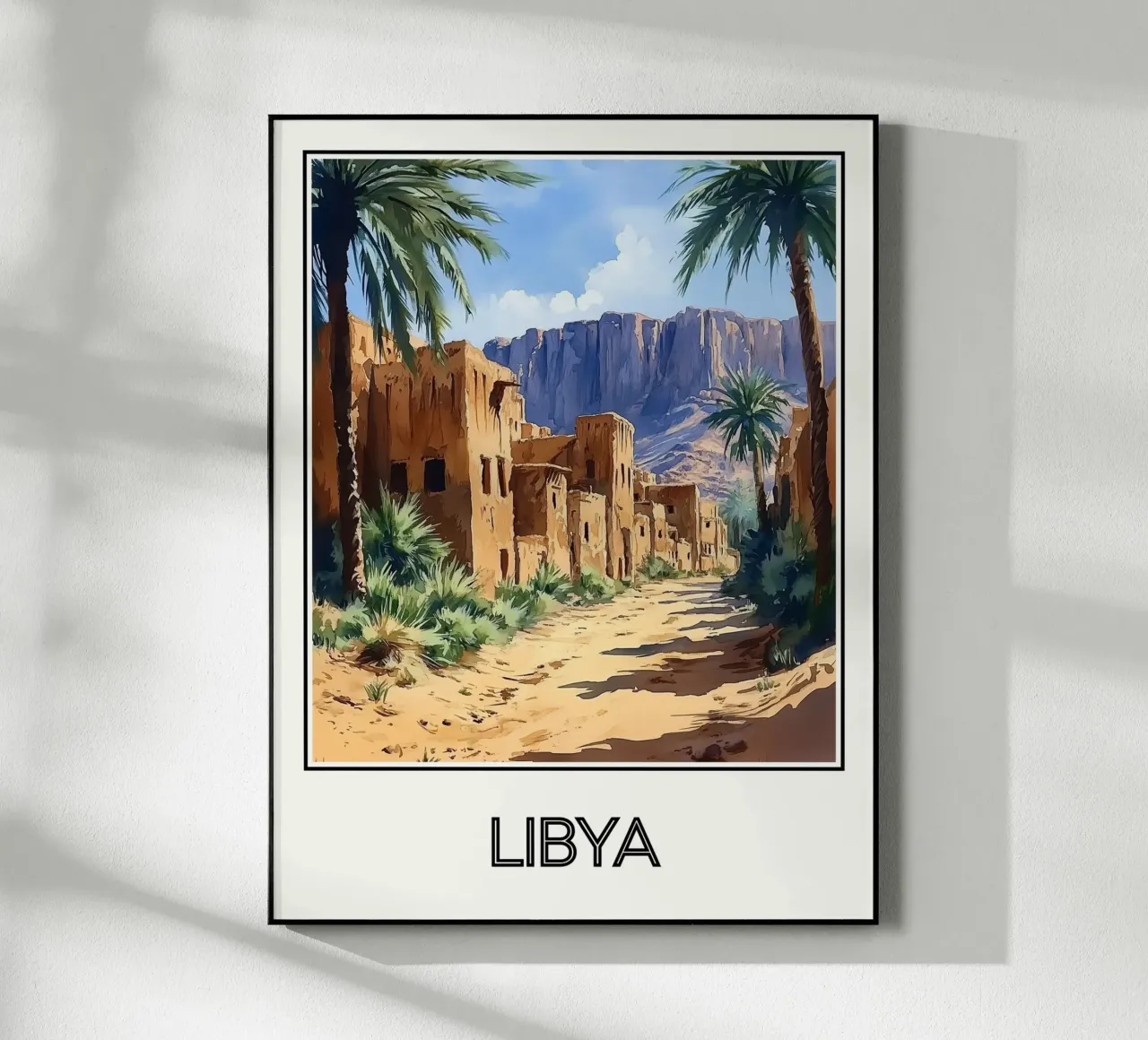 Affiche Libye acrylic glass by Frame the World