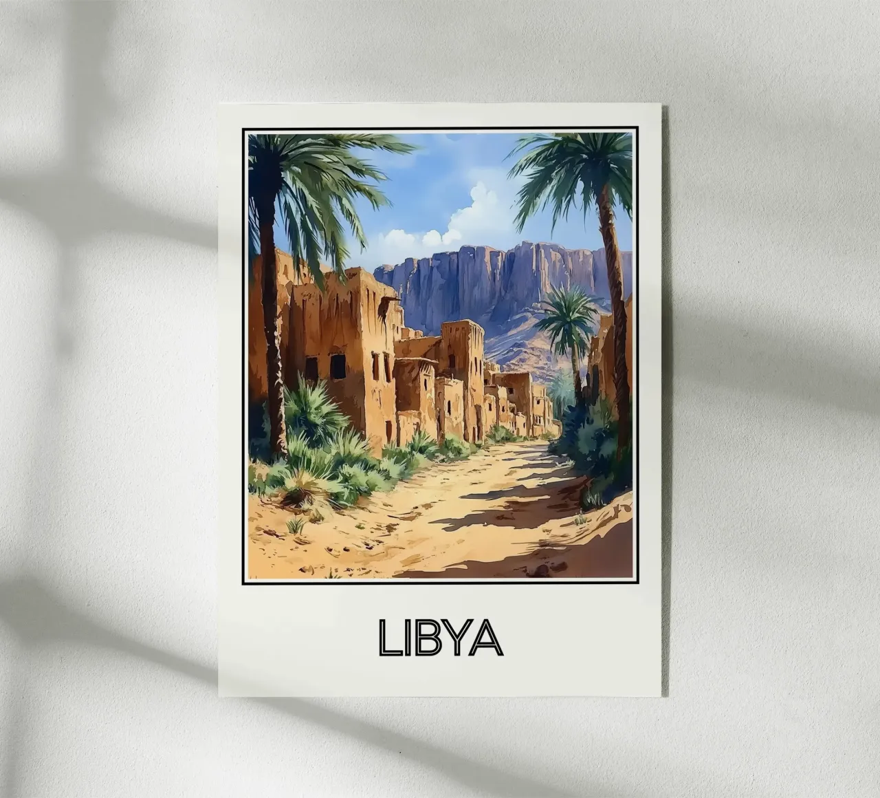 Affiche Libye acrylic glass by Frame the World